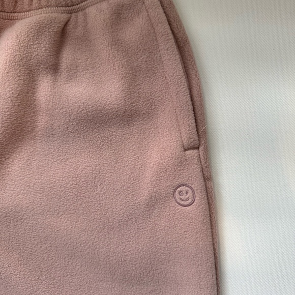 New condition Women Gilly Hix fleece lounge joggers dusty pink size XS $45 - Picture 3 of 5